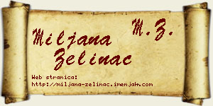 Miljana Zelinac vizit kartica